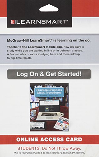 LearnSmart Access Card for Practical Business Math Procedures 11e, BRIEF