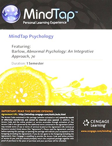 Abnormal Psychology: An Integrative Approach (MindTap Psychology Access Card)...