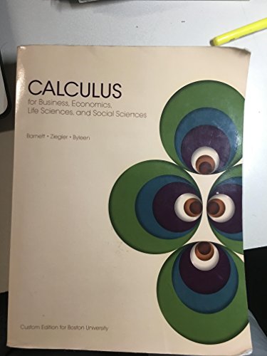 Calculus for Business, Economics, Life Sciences, a