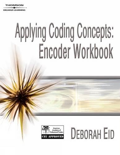 Applying Coding concepts: Encoder Workbook