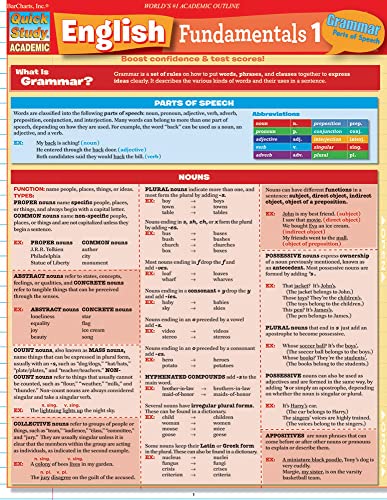 English Fundamentals 1 (Quick Study)