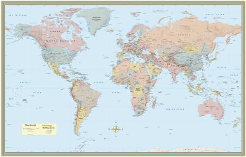 World Map Poster (32 x 50 inches) - Laminated: a QuickStudy Reference