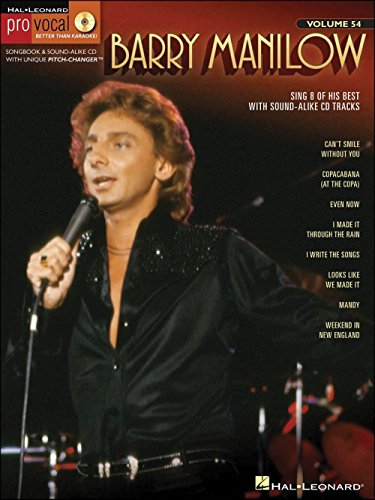 Pro Vocal Volume 54 Mens Edition Barry Manilow Voice Book/Cd: Pro Vocal Men's Edition Volume 54