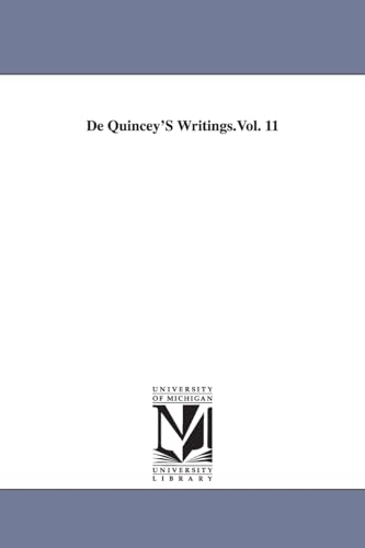 De Quincey's writings.: Vol. 23