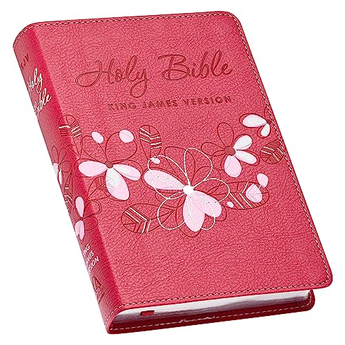 KJV Holy Bible, Compact Faux Leather Red Letter Edition - Ribbon Marker, King James Version, Pink (KJV Compact Editions)