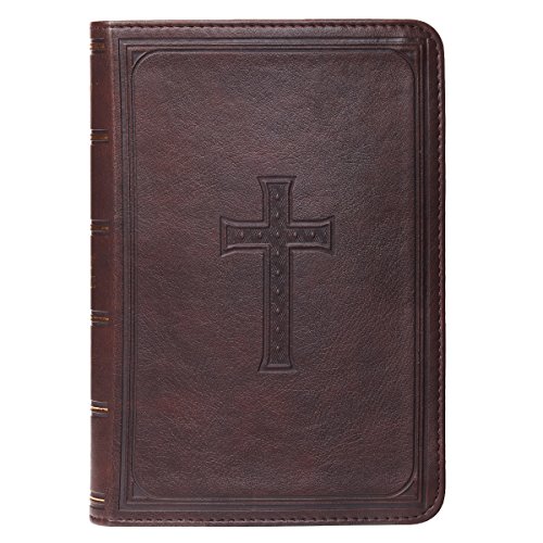 Dark Brown Faux Leather Large Print Compact King James Version Bible