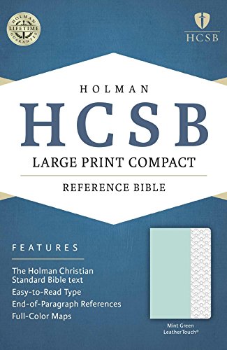 HCSB Large Print Compact Bible, Mint Green LeatherTouch