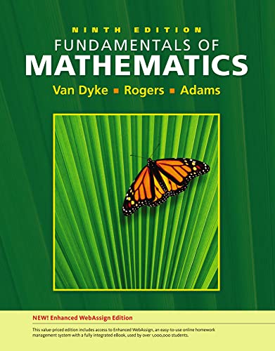 Fundamentals of Mathematics, Edition (with WebAssign Printed Access Card, Single-Term) (Available 2010 Titles Enhanced Web Assign)