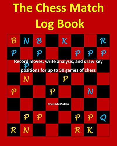 The Chess Match Log Book: Record Moves, Write Analysis, And Draw Key Positions For Up To 50 Games Of Chess