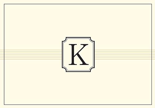 Monogram Note Cards: K (Stationery, Boxed Cards)