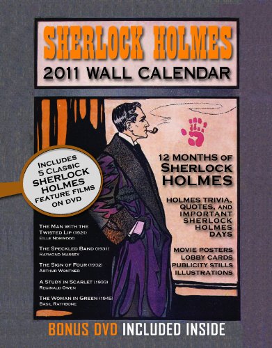 Sherlock Holmes 2011 Wall Calendar w/ Bonus DVD