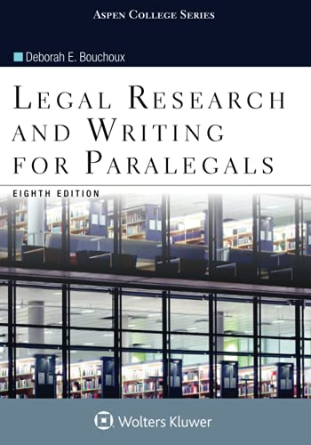 Legal Research and Writing for Paralegals