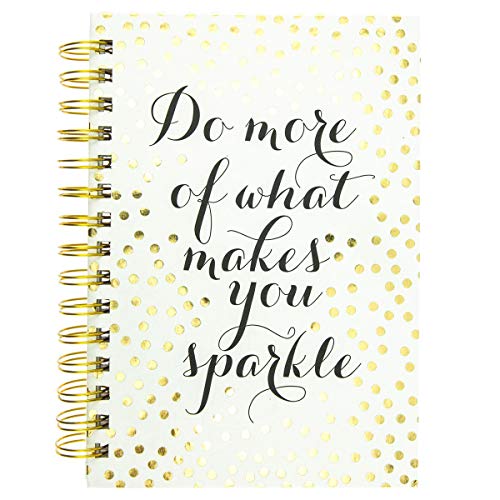 Graphique Sparkle H Notizbuch, gebunden, 15.9 x 21 cm, 160 linierte Seiten, Hardcover, Goldfolie