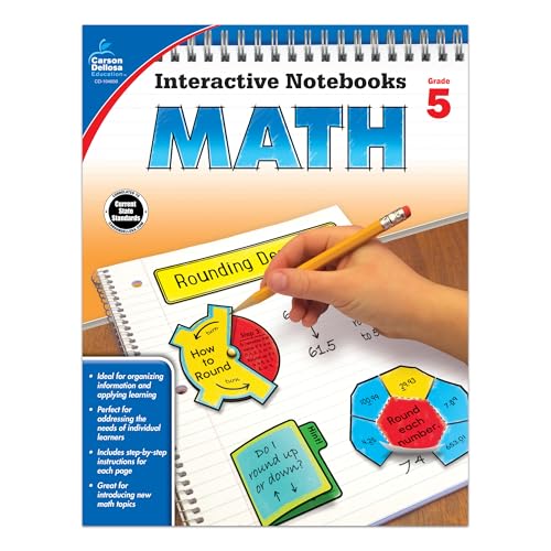 Carson Dellosa | Math Interactive Notebook | 5th Grade, 96pgs