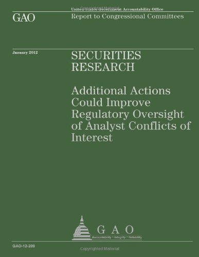 Security Research: Additional Actions Could Improve Regulatory Oversight of Analysis Conflicts of Interest