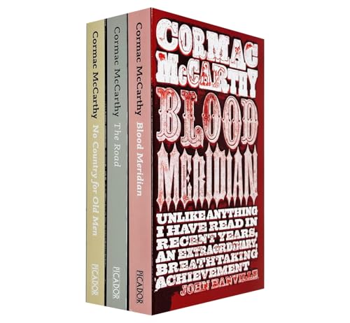 Cormac McCarthy 3 Books Collection Set (The Road, Blood Meridian & No Country for Old Men)