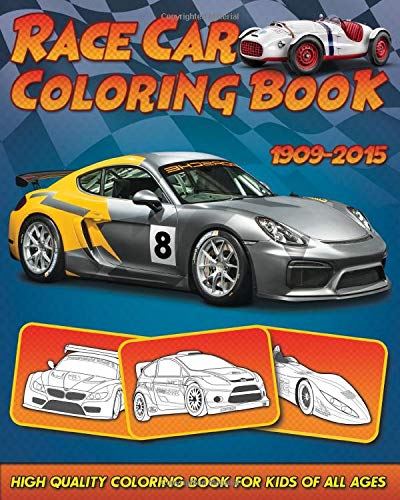 Race Car Coloring Book: 30 High Quality Race Car Design for Kids of All Ages