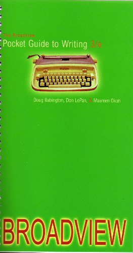 The Broadview Pocket Guide to Writing - Third Edition