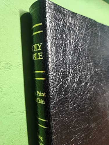 KJV Ultrathin Large Print Reference Bible ( Black Genuine Leather )