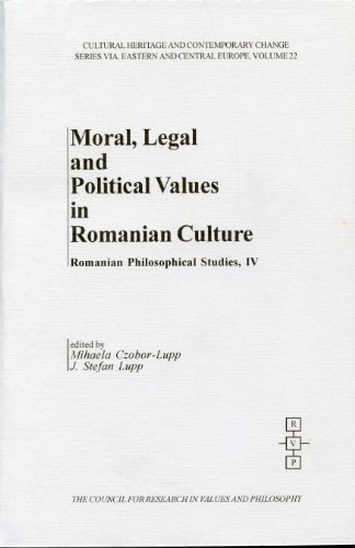 Moral, Legal and Political Values in Romanian Culture