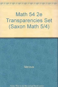 Saxon Math 5/4 Special Populations Transparency Set
