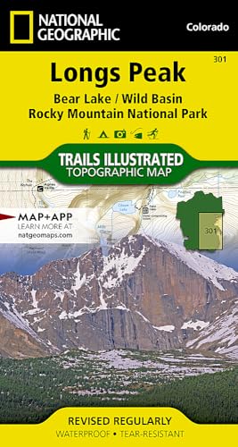 Longs Peak: Rocky Mountain National Park Map [Bear Lake, Wild Basin]