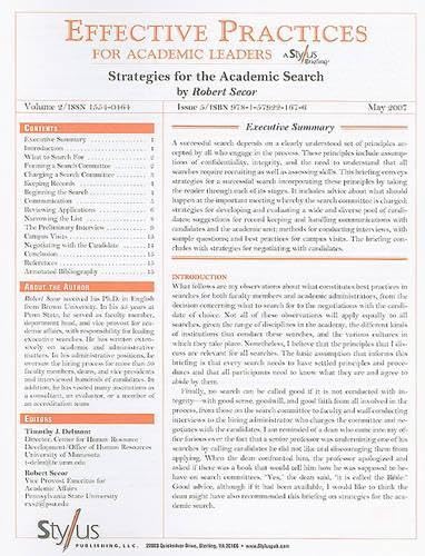 Strategies for the Academic Search (2)