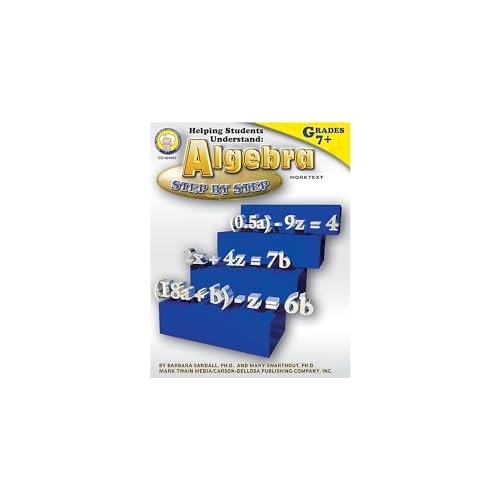 Mark Twain 7th Grade Algebra Workbook, Math Book Covering Algebraic Expressions, Graphing, Number Systems and Properties, Roots, and More, Mathematics Classroom or Homeschool Curriculum