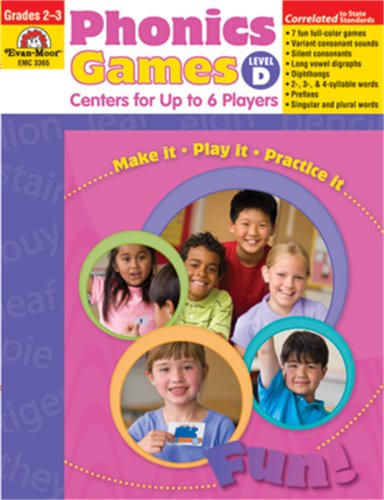 Phonics Games: Centers for Up to 6 Players, Level D