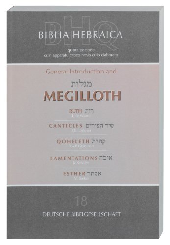 Biblia Hebraica Quinta: First Fascicle, General Intro and Megilloth: 1