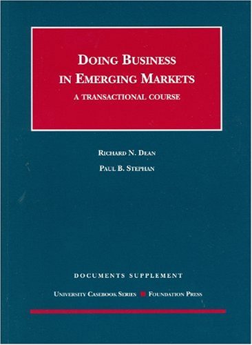 Doing Business in Emerging Markets, A Transactional Course, Statutory Appendix