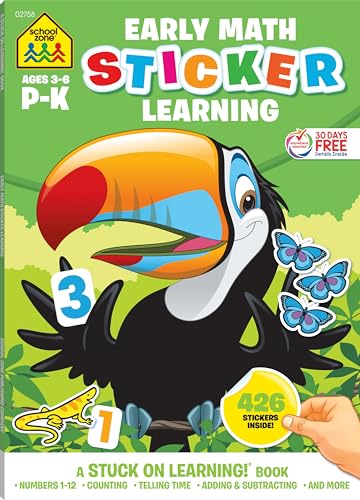 School Zone Math Stickers Workbook