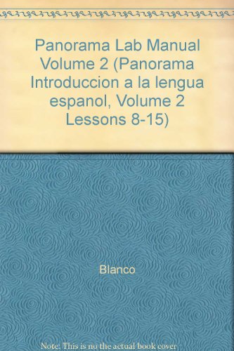 Title: Panorama Lab Manual Volume 2 (Panorama Introduccio