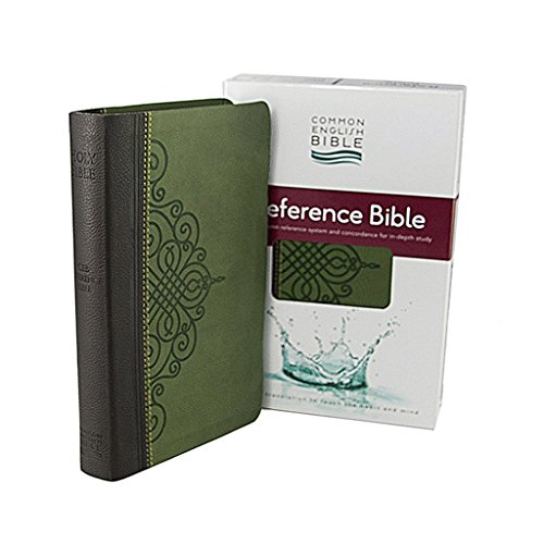 Holy Bible: Common English, Reference, Imitiation Leather, Sage Scroll, DecoTone