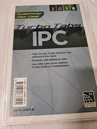 2018 International Plumbing Code Turbo Tabs