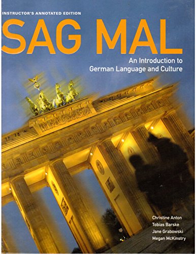 Sag Mal: A Introduction to German Language and Culture (Instructor's Annotated Edition)