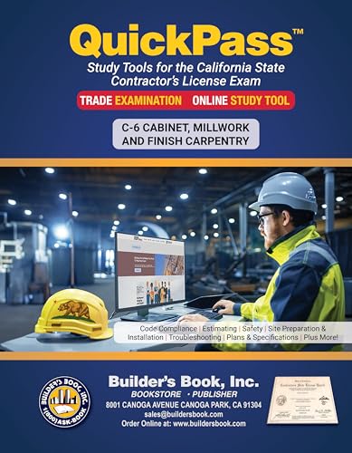 QuickPass Study Tools for the C-6 Finish Carpentry License Examination - Study Guide