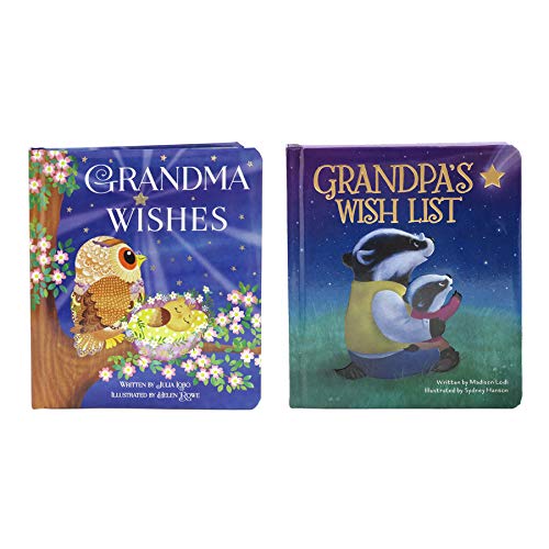 2 Pack Padded Board Books: Grandma Wishes and Grandpa's Wish List (Love You Always)