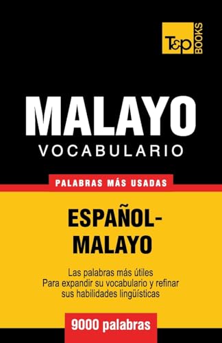 Vocabulario español-malayo - 9000 palabras más usadas