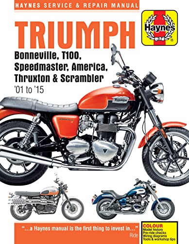 Triumph Bonneville, T100, Speedmaster, America, Thruxton & Scrambler '01 to '15 (Haynes Service & Repair Manual)