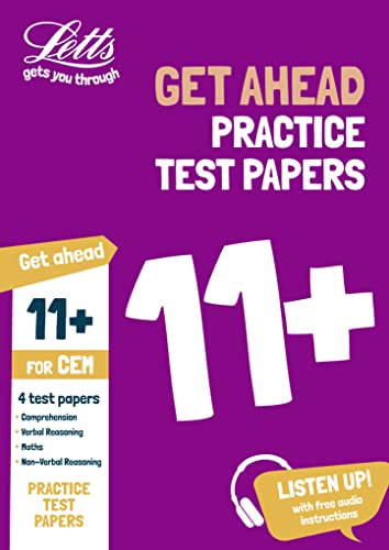 11+ Practice Test Papers (Get ahead) for the CEM tests inc. Audio Download (Letts 11+ Success)