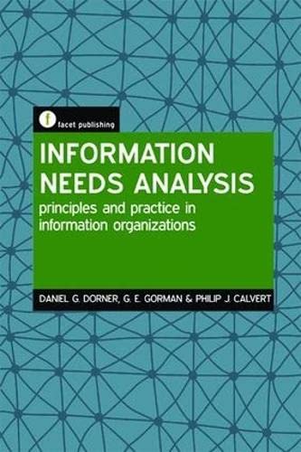Information Needs Analysis: Principles and Practice in Information Organizations