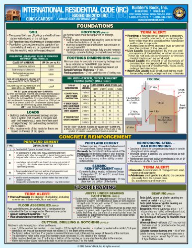 2012 International Residential Code Laminated Quick-Card