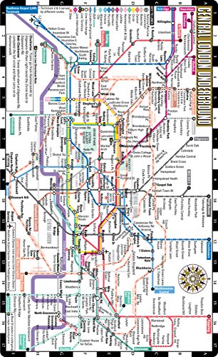 Streetwise London Underground Map - The Tube - Laminated London Metro Map - Folding pocket size subway map for travel