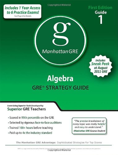 Algebra GRE Preparation Guide, 1st Edition