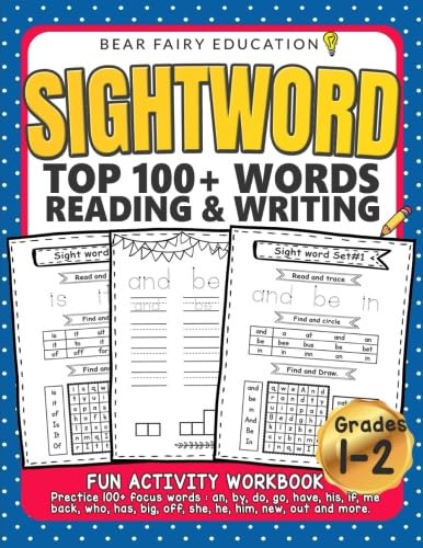 Sightword Top 100+ Words Reading & Writing, 1st 2nd Grade Activity Workbook: 1st Grade Writing Book, 1st Grade Spelling Book