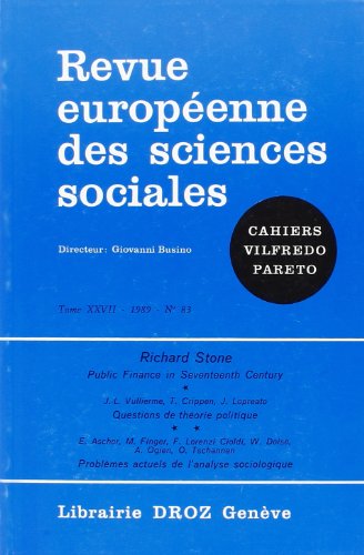 PUBLIC FINANCE IN SEVENTEENTH CENTURY, QUESTIONS DE THEORIE POLITIQUE, PROBLEMES ACTUELS DE L'ANALYS