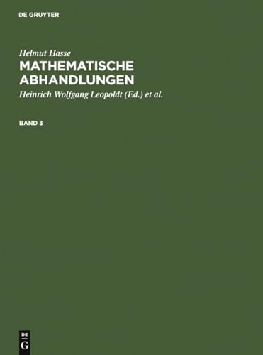 Helmut Hasse: Mathematische Abhandlungen. 3