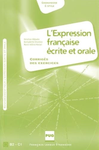 L' expression francaise ecrite et orale, Corrige des exercices