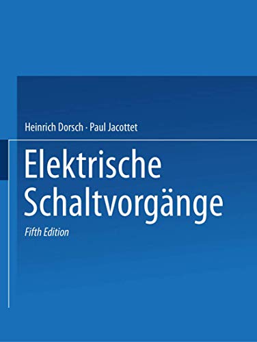Rüdenberg Elektrische Schaltvorgänge (German Edition)